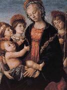 Sandro Botticelli Our Lady of Angels with the two sub Spain oil painting artist